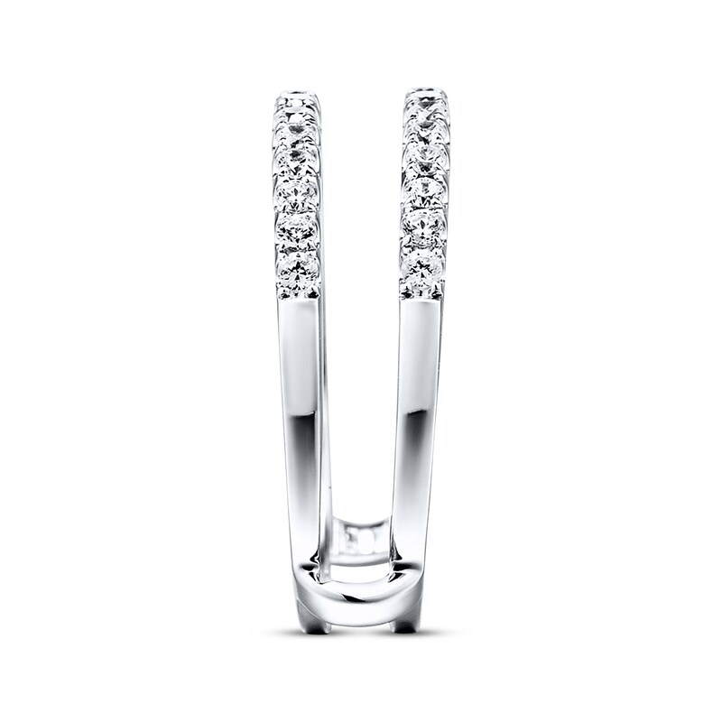 Main Image 2 of Previously Owned Diamond Enhancer Ring 1/2 ct tw Round-cut 14K White Gold Size 4