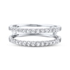 Thumbnail Image 3 of Previously Owned Diamond Enhancer Ring 1/2 ct tw Round-cut 14K White Gold Size 4