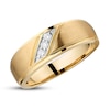 Thumbnail Image 4 of Previously Owned Men's 3-Stone Diamond Wedding Band 1/10 ct tw 10K Yellow Gold - Size 13