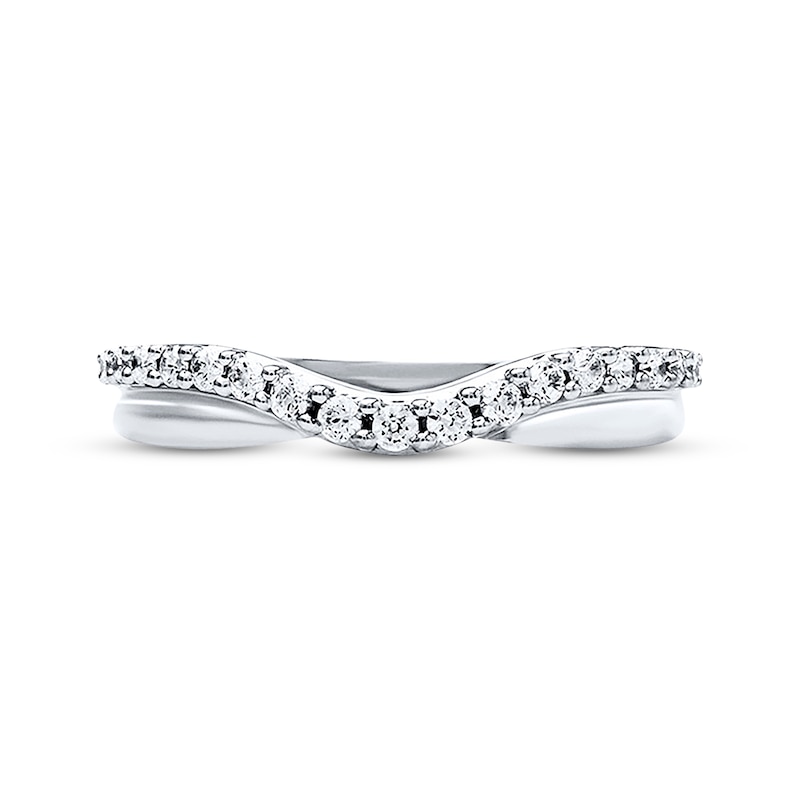 Main Image 4 of Previously Owned Diamond Wedding Band 1/4 ct tw Round-cut 14K White Gold Size 9.75