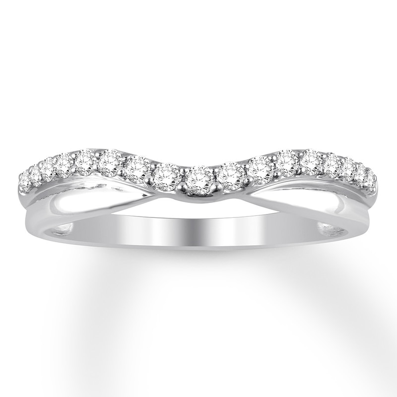 Main Image 1 of Previously Owned Diamond Enhancer Ring 1/10 ct tw 14K White Gold Size 4.25