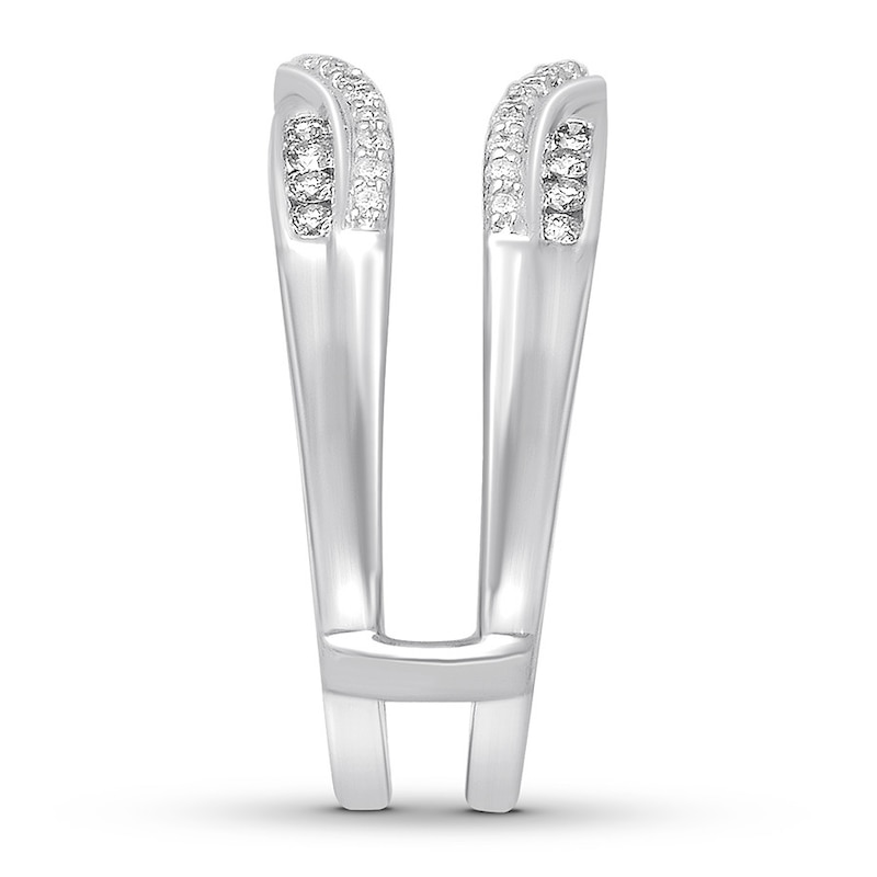 Main Image 3 of Previously Owned Diamond Enhancer Ring 1/3 ct tw Round-cut 14K White Gold Size 10.5