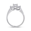 Previously Owned Three-stone Diamond Anniversary Ring Princess-cut 1 ct tw 14K White Gold/Platinum