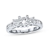 Thumbnail Image 1 of Previously Owned 3-Stone Diamond Ring 1-1/2 ct tw Princess-cut 14K White Gold Size 4.25