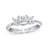 Previously Owned THE LEO Diamond 3-Stone Engagement Ring 1 ct tw Princess-cut 14K White Gold