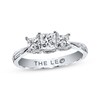 Thumbnail Image 1 of Previously Owned THE LEO Diamond 3-Stone Engagement Ring 1 ct tw Princess-cut 14K White Gold - Size 4.5