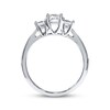 Thumbnail Image 3 of Previously Owned THE LEO Diamond 3-Stone Engagement Ring 1 ct tw Princess-cut 14K White Gold - Size 4.5