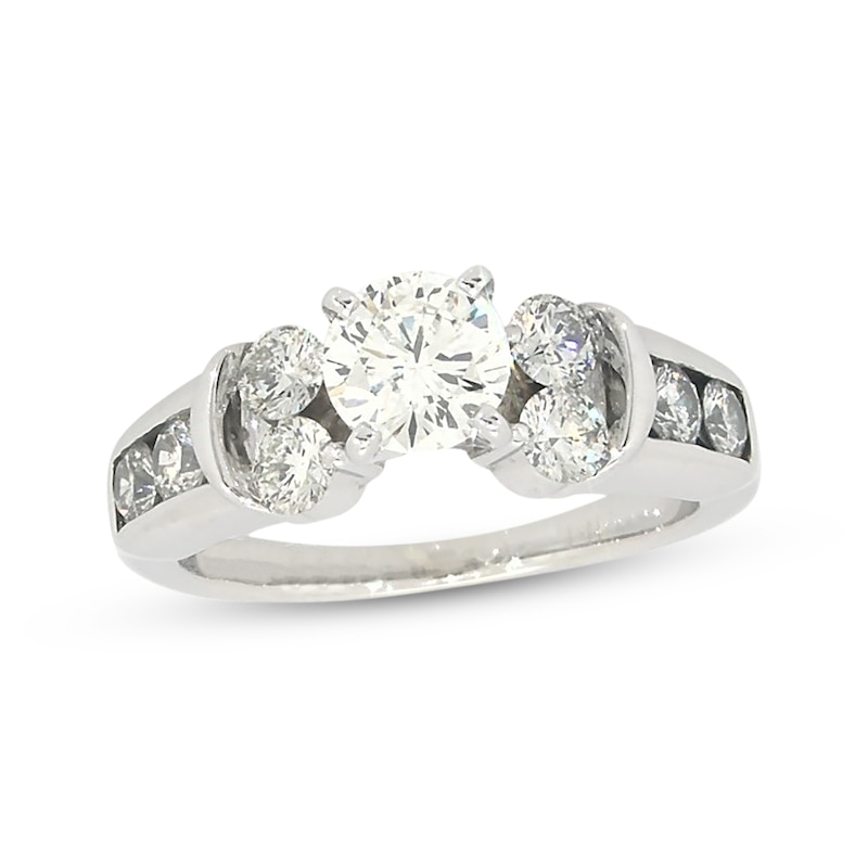 Previously Owned THE LEO Diamond Engagement Ring 1 ct tw Round-cut 14K White Gold - Size 3.75