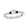 Previously Owned Black & White Diamond Engagement Ring 3/8 ct tw 10K White Gold