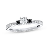 Thumbnail Image 0 of Previously Owned Black & White Diamond Engagement Ring 3/8 ct tw 10K White Gold - Size 10