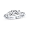 Previously Owned THE LEO Diamond 3-Stone Engagement Ring 1 ct tw 14K White Gold