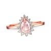 Previously Owned Morganite Engagement Ring 1/4 ct tw Diamonds 14K Rose Gold