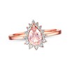 Thumbnail Image 0 of Previously Owned Morganite Engagement Ring 1/4 ct tw Diamonds 14K Rose Gold - Size 4