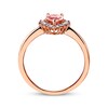 Previously Owned Morganite Engagement Ring 1/4 ct tw Diamonds 14K Rose Gold
