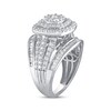 Thumbnail Image 2 of Previously Owned Diamond Engagement Ring 1-1/2 ct tw Round & Baguette-cut 10K White Gold - Size 10