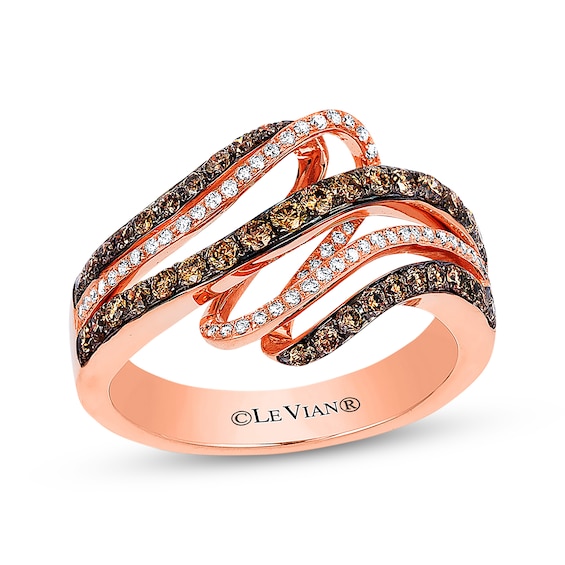 Previously Owned Le Vian Chocolate Diamonds 3/4 ct tw Ring 14K Strawberry Gold