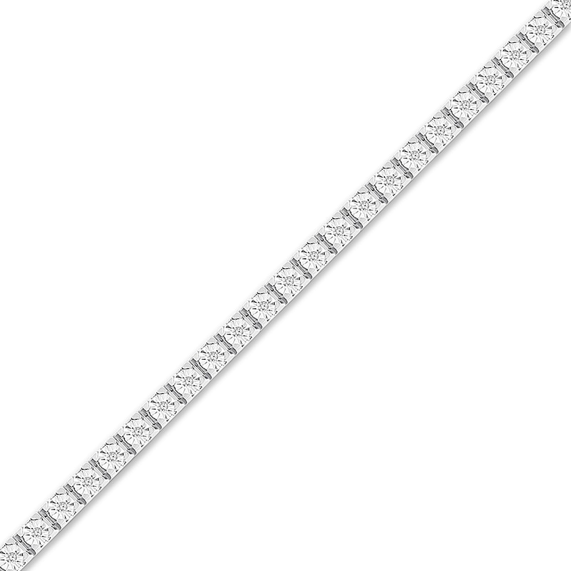 Main Image 1 of Previously Owned Diamond Bracelet 1/6 ct tw Round-cut Sterling Silver 7.5"