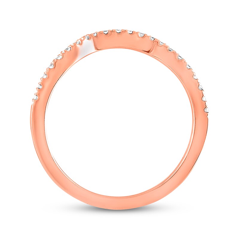 Main Image 3 of Previously Owned Diamond Wedding Band 1/5 ct tw Round-cut 14K Rose Gold