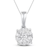 Thumbnail Image 1 of Previously Owned Diamond Necklace 1/4 ct tw Round-cut 10K White Gold 18"