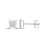 Thumbnail Image 1 of Previously Owned Diamond Earrings 1/4 ct tw Princess-cut 10K White Gold