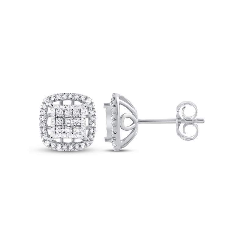 Main Image 1 of Previously Owned Stud Earrings 1/4 ct tw Round-cut Diamond Sterling Silver
