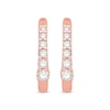 Thumbnail Image 2 of Previously Owned  Hoop Earrings 1/5 ct tw 10K Round-cut Diamond Rose Gold