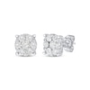 Thumbnail Image 1 of Previously Owned Diamond Fashion Stud Earrings 1 ct tw Round-cut 10K White Gold