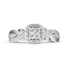 Thumbnail Image 3 of Previously Owned Diamond Engagement Ring 1/2 ct tw Round & Princess 10K White Gold