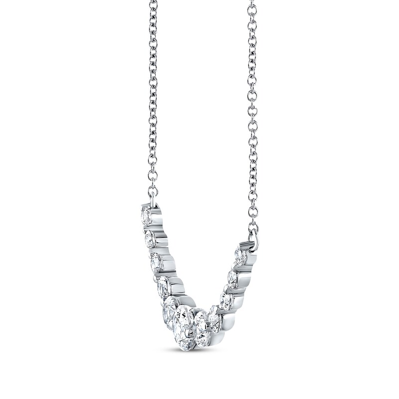 Main Image 2 of Previously Owned THE LEO Diamond Necklace 1 ct tw Round-cut Diamonds 14K White Gold