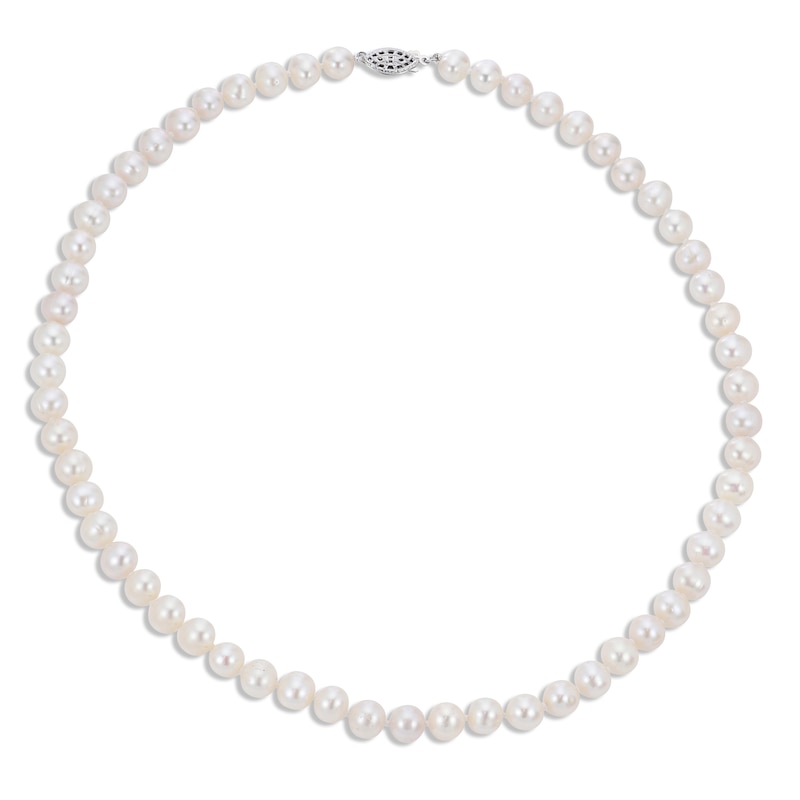 Main Image 2 of Previously Owned Cultured Pearl Set Necklace/Bracelet/Earrings Sterling Silver