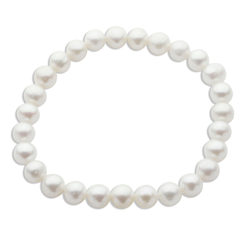 Main Image 4 of Previously Owned Cultured Pearl Set Necklace/Bracelet/Earrings Sterling Silver