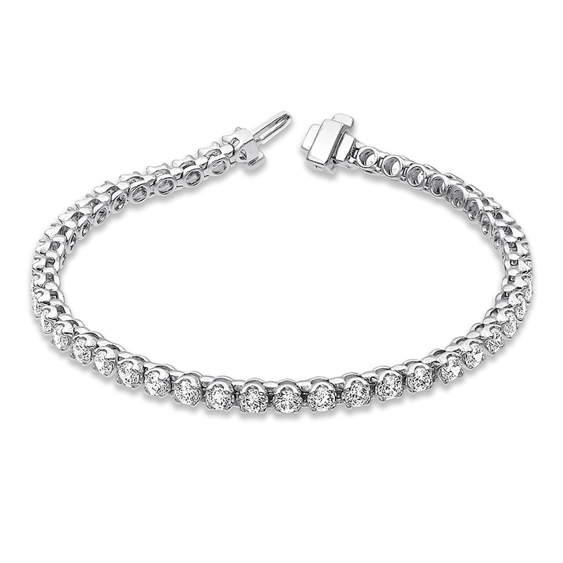 Main Image 1 of Previously Owned Diamond Bracelet 5 ct tw Round-cut 10K White Gold 7" Length