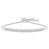 Thumbnail Image 1 of Previously Owned Diamond Bolo Bracelet 1/10 ct tw Round-cut Sterling Silver