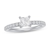 Thumbnail Image 1 of Previously Owned Diamond Engagement Ring 5/8 ct tw Princess/Round-cut 14K White Gold
