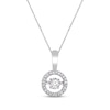 Thumbnail Image 1 of Previously Owned Unstoppable Love Necklace 1/10 ct tw Sterling Silver 19"