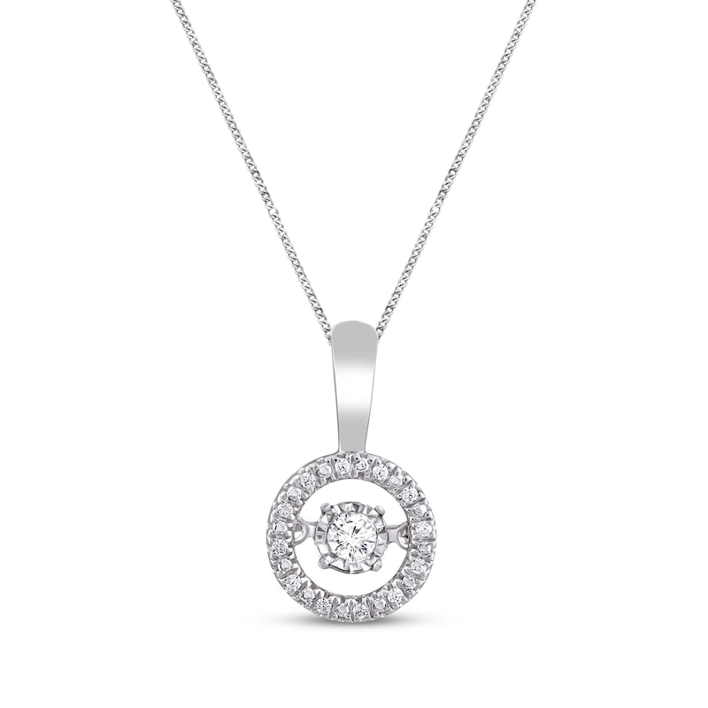 Main Image 1 of Previously Owned Unstoppable Love Necklace 1/10 ct tw Sterling Silver 19"