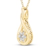 Thumbnail Image 2 of Previously Owned Diamond Necklace 1/5 ct tw 10K Yellow Gold 18"
