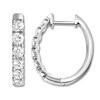 Previously Owned Diamond Hoop Earrings 1 ct tw Round-cut 10K White Gold