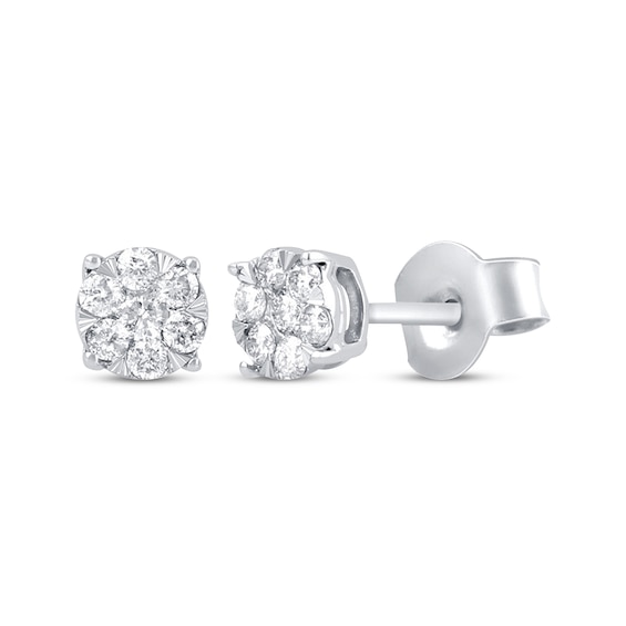 Previously Owned Diamond Earrings 1/4 ct tw Round-cut 10K White Gold