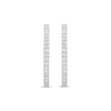 Thumbnail Image 2 of Previously Owned Diamond Hoop Earrings 1 ct tw Round-cut 10K White Gold