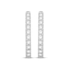 Thumbnail Image 2 of Previously Owned Diamond Hoop Earrings 1/6 ct tw Round-cut 10K White Gold
