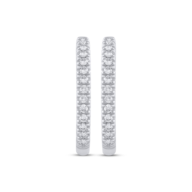 Previously Owned Diamond Hoop Earrings 1/4 ct tw 10K White Gold