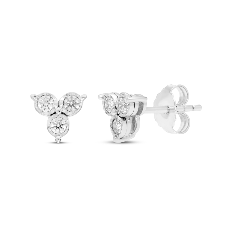 Main Image 1 of Previously Owned Diamond Earrings 1/4 ct tw 10K White Gold