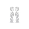 Thumbnail Image 2 of Previously Owned Diamond Twist Hoop Earrings 1/5 ct tw Round-cut Sterling Silver