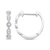 Thumbnail Image 3 of Previously Owned Diamond Twist Hoop Earrings 1/10 ct tw 10K White Gold