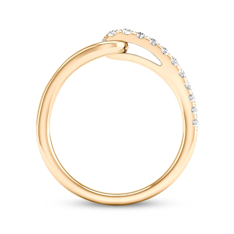 Main Image 3 of Previously Owned Love + Be Loved Diamond Ring 1/4 ct tw Round 10K Yellow Gold Size 7