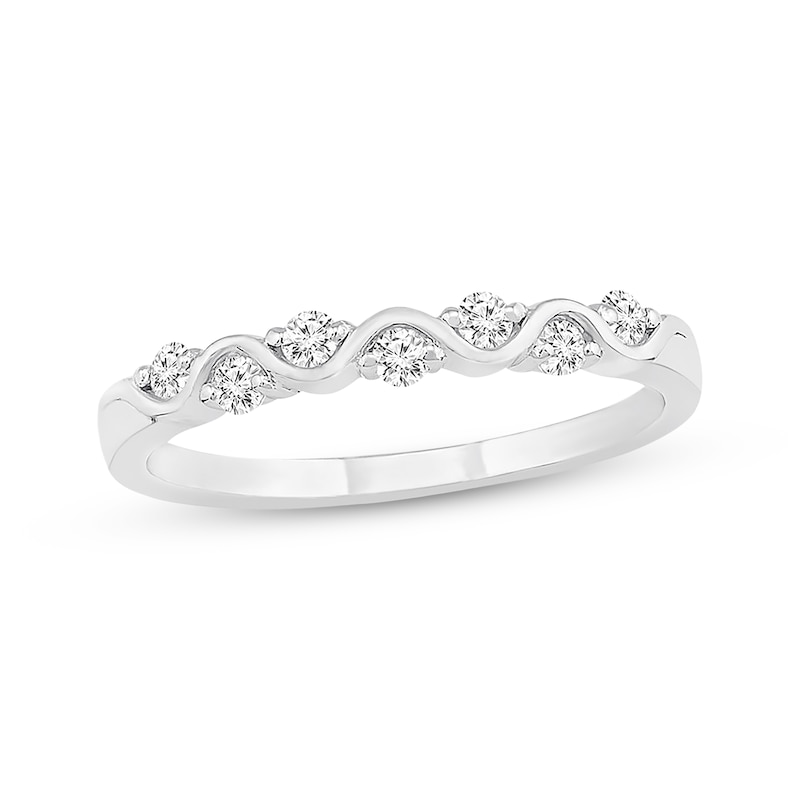 Main Image 1 of Previously Owned Diamond Anniversary Band 1/5 ct tw Round-cut 10K White Gold