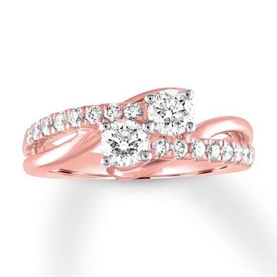 Previously Owned Ever Us Two-Stone Diamond Ring 1 ct tw Round 14K Rose Gold