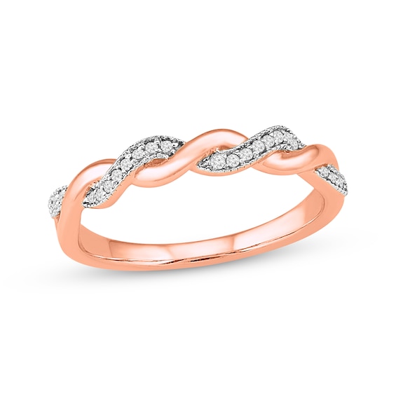 Previously Owned Diamond Anniversary Band 1/10 ct tw Round-cut 10K Rose Gold