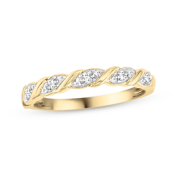 Previously Owned Diamond Anniversary Ring 1/6 ct tw Round-cut 10K Yellow Gold